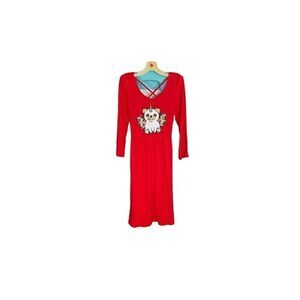 Justice girls, Christmas holiday red pug dress, size 10